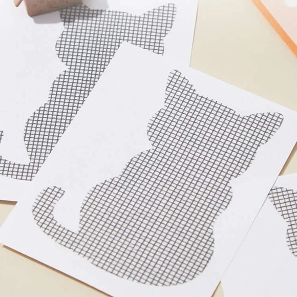 10 Pack Cat Shaped Window Screen Repair Stick-On Patches - NWT - Picture 5 of 9